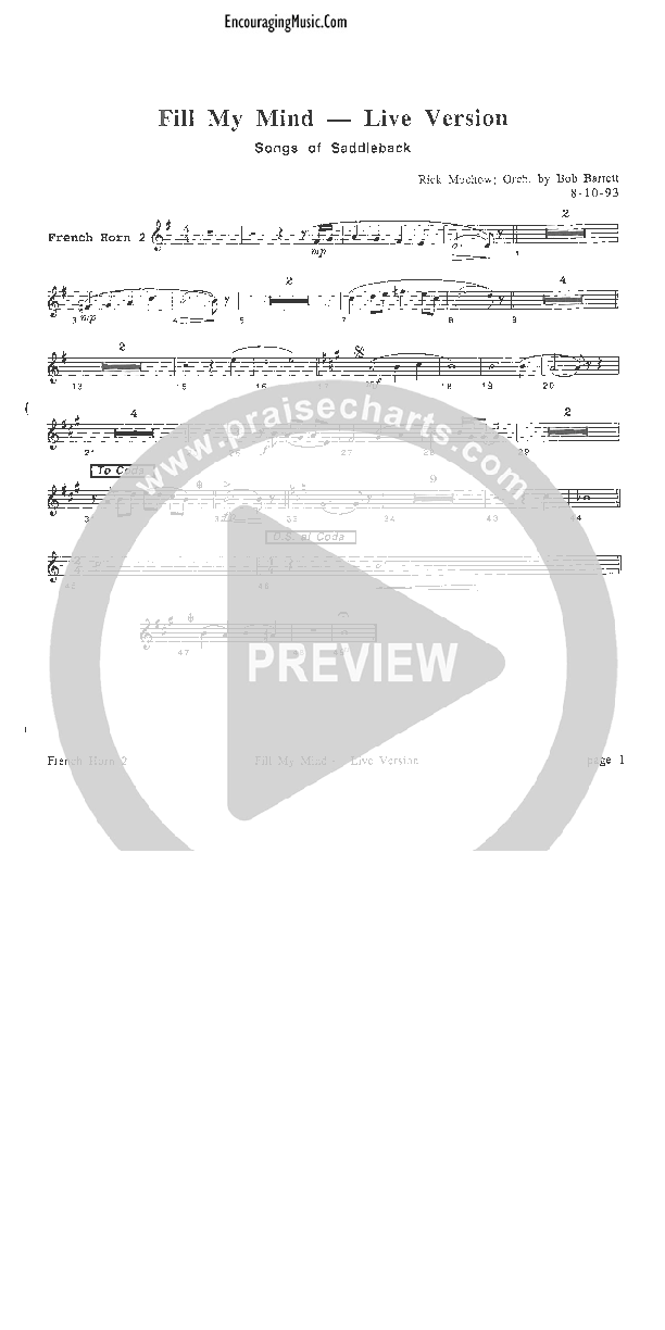 Fill My Mind French Horn 2 (Rick Muchow)