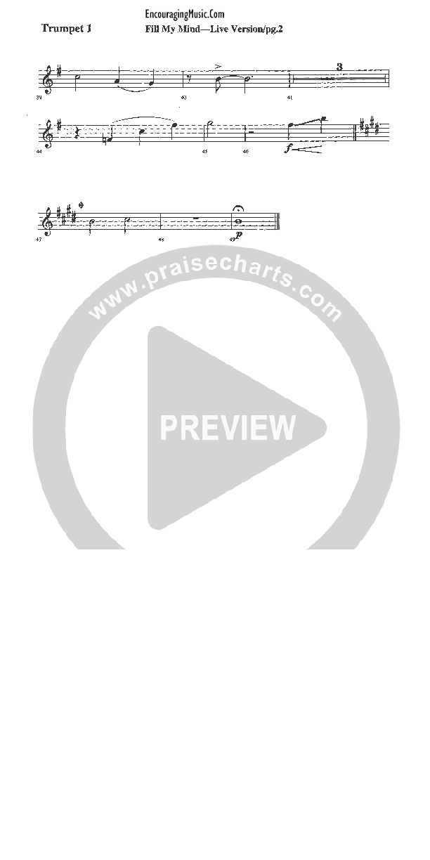 Fill My Mind Trumpet 1 (Rick Muchow)