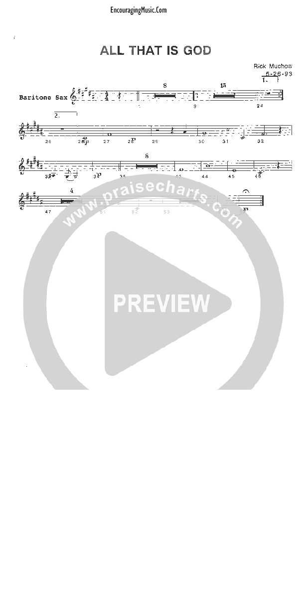 All That Is God Bari Sax (Rick Muchow)