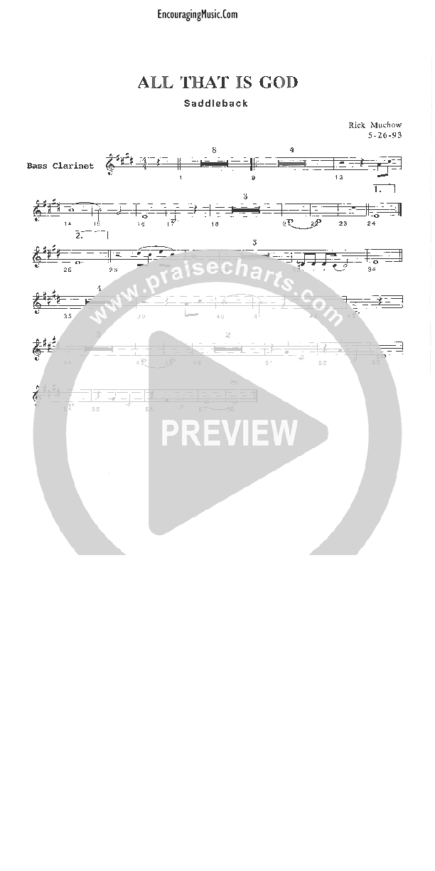 All That Is God Bass Clarinet (Rick Muchow)
