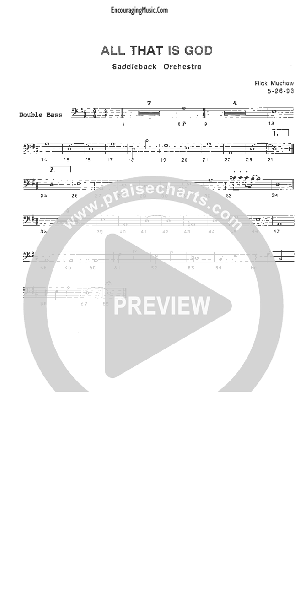 All That Is God Double Bass (Rick Muchow)