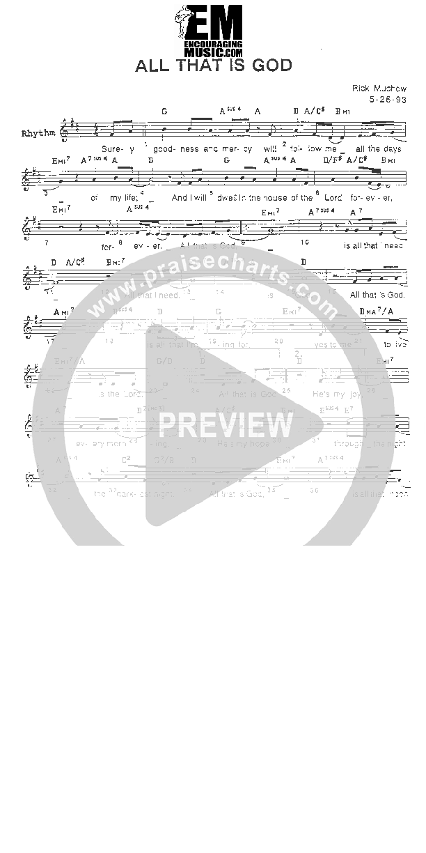 All That Is God Orchestration (Rick Muchow)