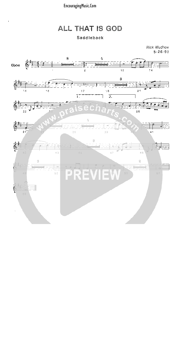 All That Is God Oboe (Rick Muchow)