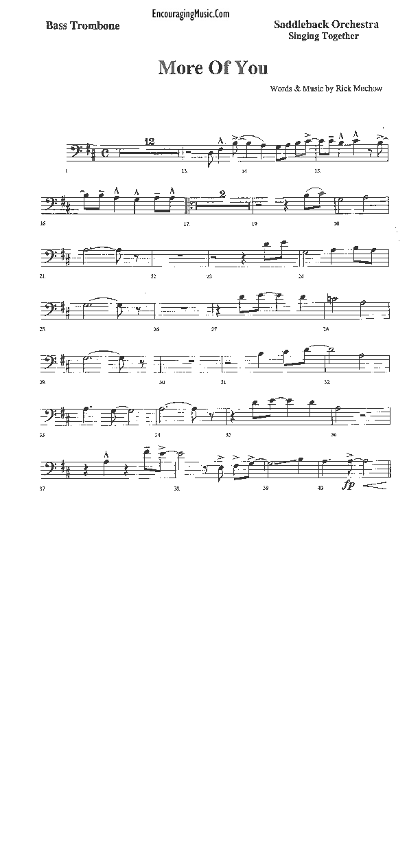 More of You Bass Trombone (Rick Muchow)