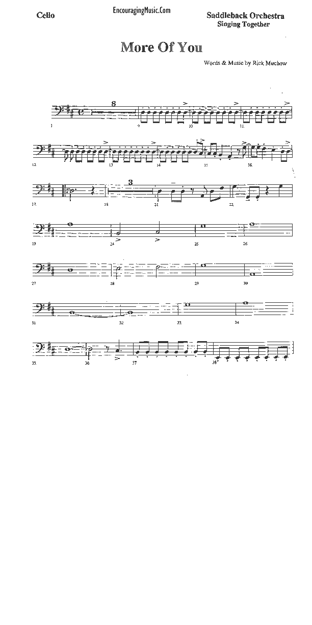 More of You Cello (Rick Muchow)
