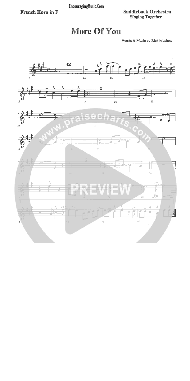 More of You French Horn (Rick Muchow)