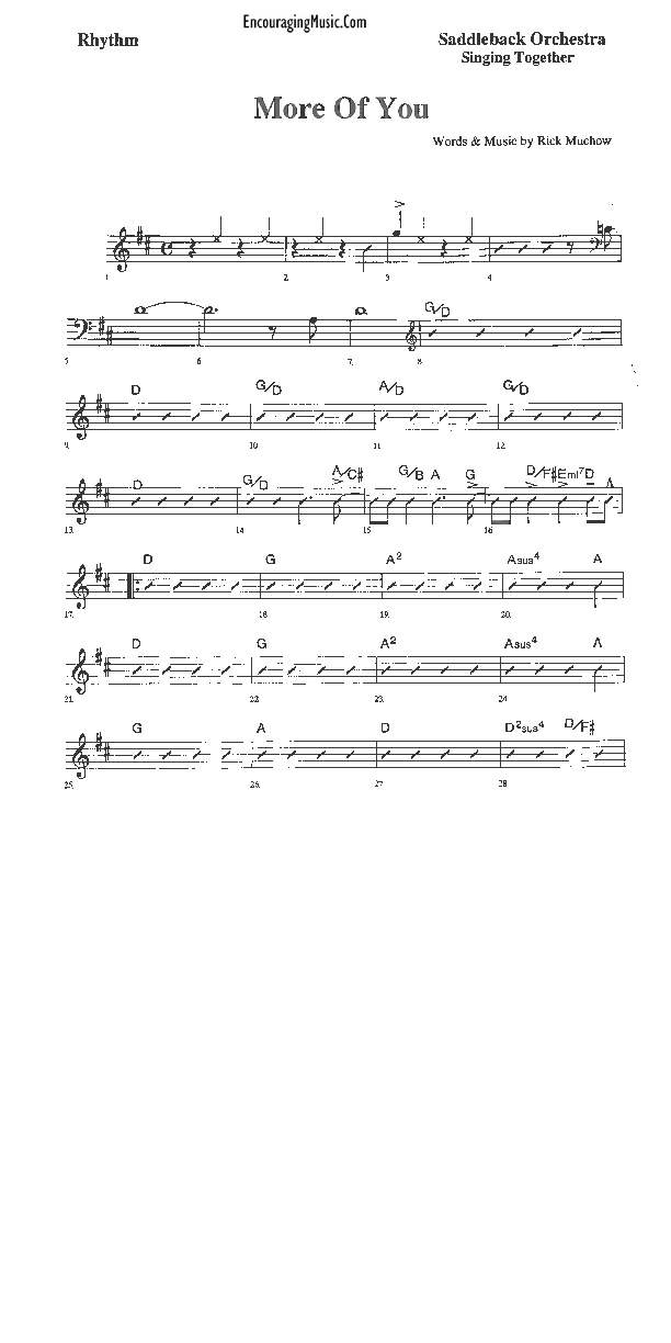 More of You Rhythm Chart (Rick Muchow)
