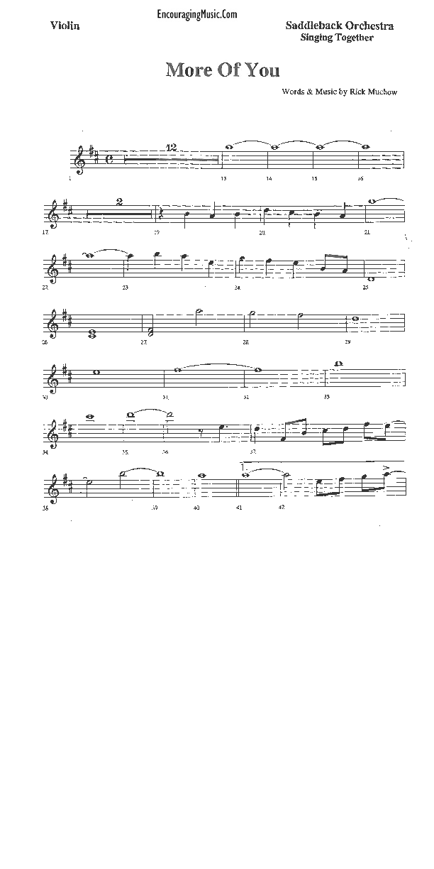 More of You Violins (Rick Muchow)