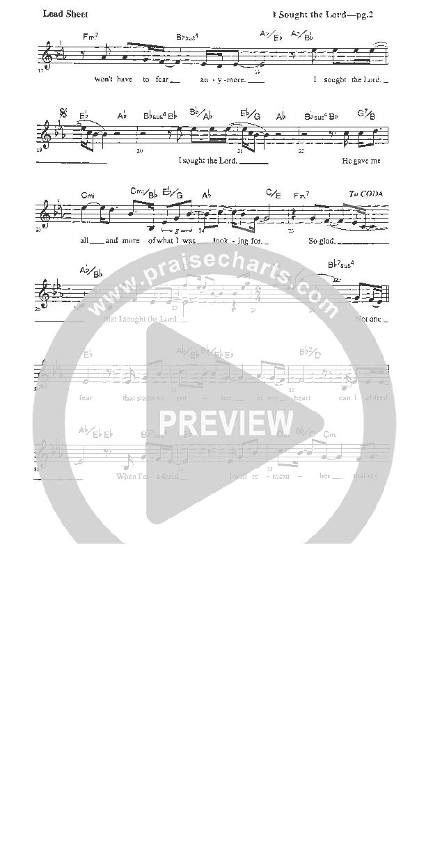 I Sought The Lord Orchestration (Rick Muchow)