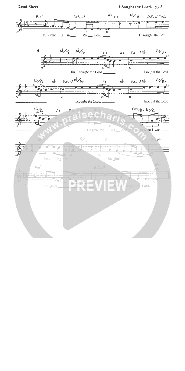 I Sought The Lord Orchestration (Rick Muchow)