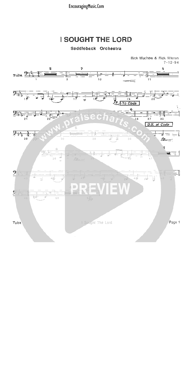 I Sought The Lord Tuba (Rick Muchow)