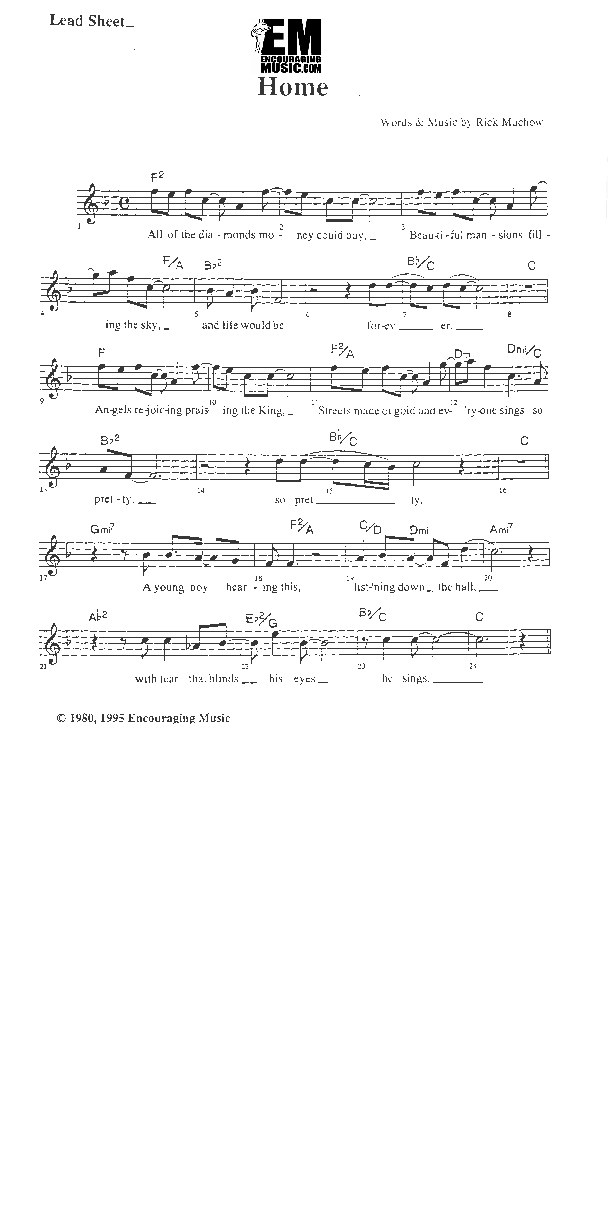 Home Lead Sheet (Rick Muchow)