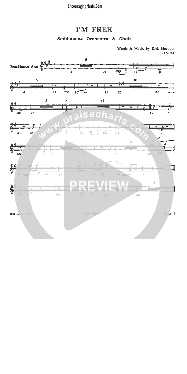 I'm Free Bari Sax (Rick Muchow)