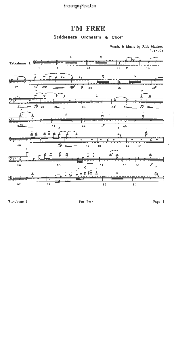 I'm Free Trombone 1 (Rick Muchow)
