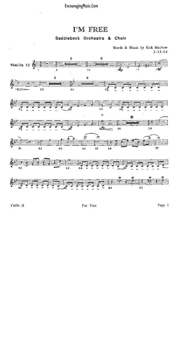 I'm Free Violin 2 (Rick Muchow)