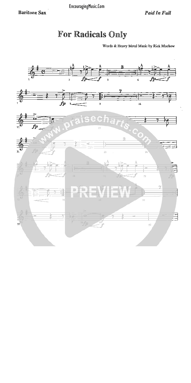 For Radicals Only Bari Sax (Rick Muchow)