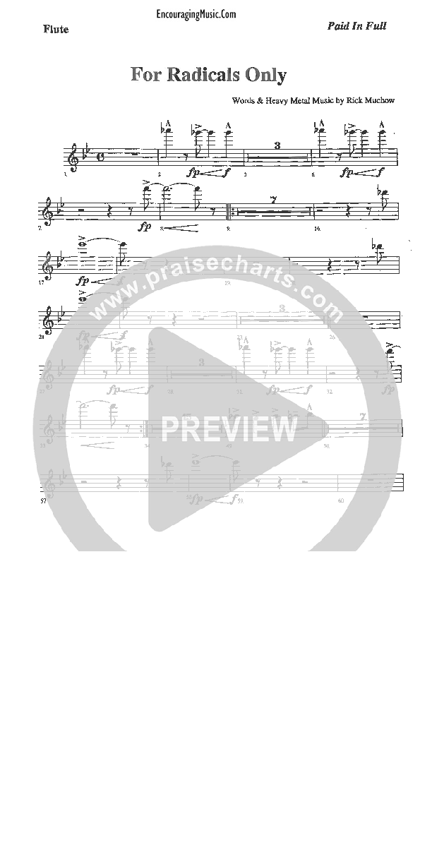 For Radicals Only Flute (Rick Muchow)