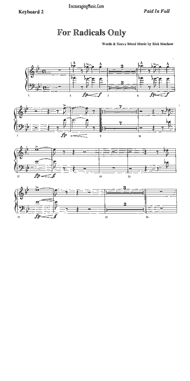 For Radicals Only Synth (Rick Muchow)