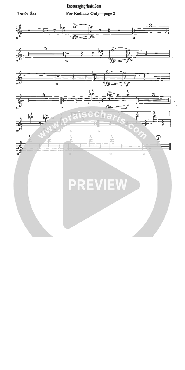 For Radicals Only Tenor Sax 2 (Rick Muchow)