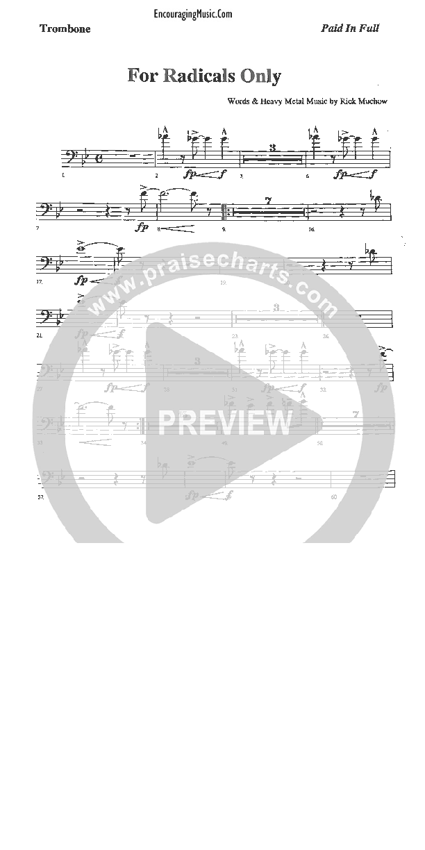 For Radicals Only Trombone (Rick Muchow)