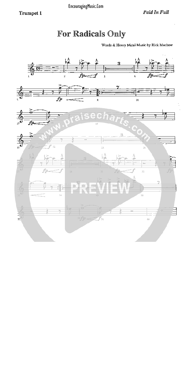 For Radicals Only Trumpet 1 (Rick Muchow)