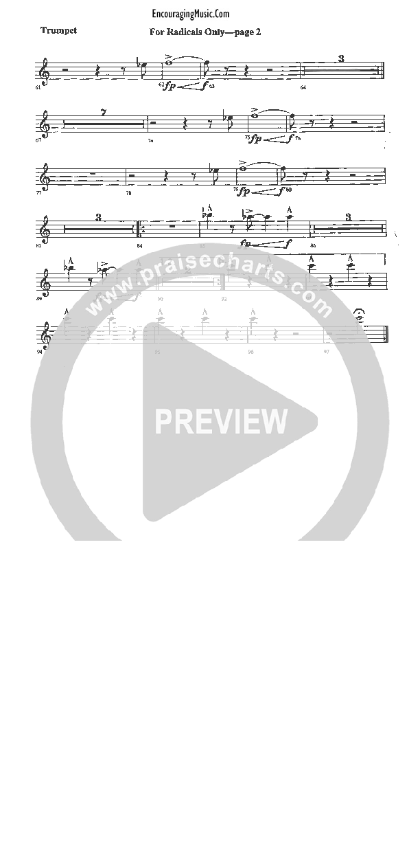 For Radicals Only Trumpet 1 (Rick Muchow)