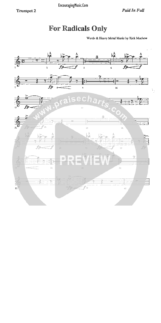 For Radicals Only Trumpet 2 (Rick Muchow)