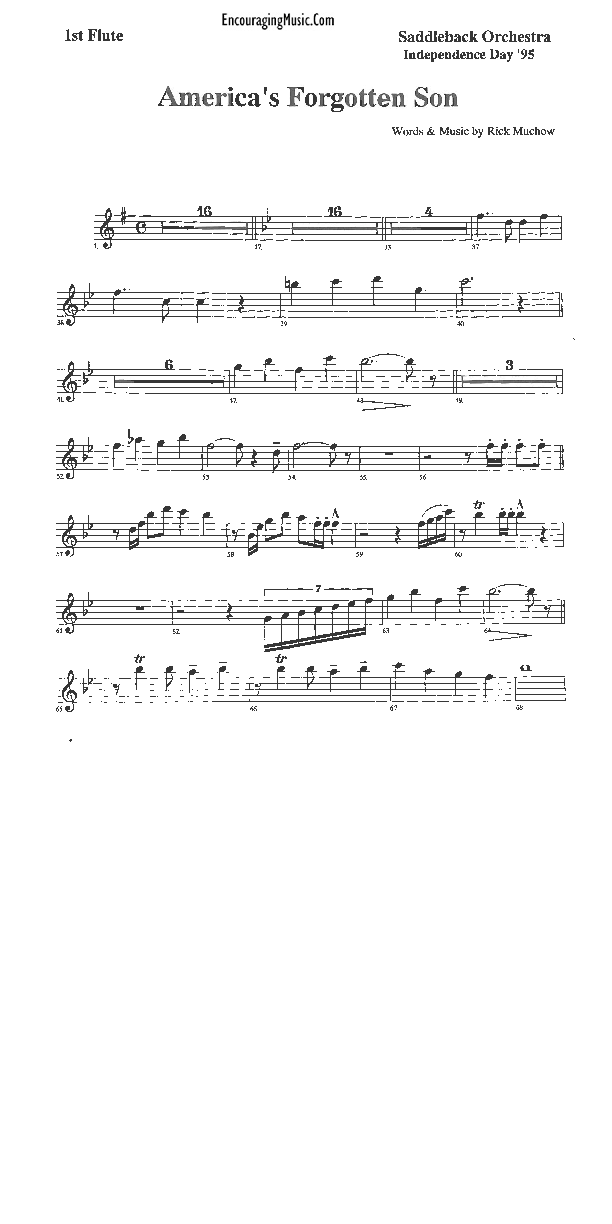 America's Forgotten Son Flute 1/2 (Rick Muchow)