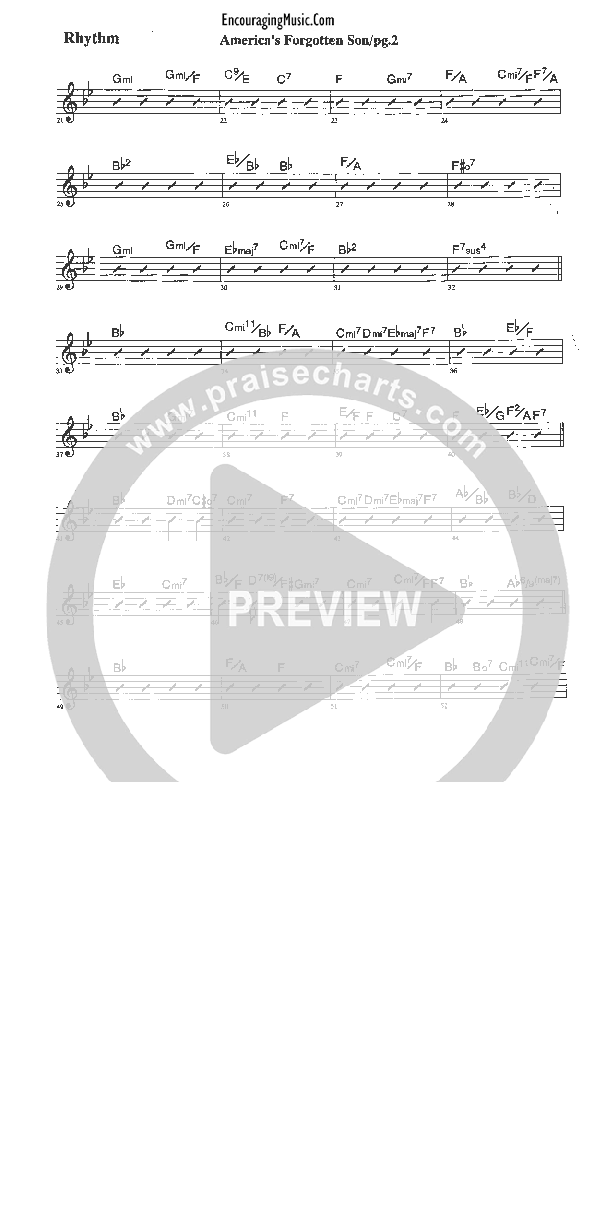 America's Forgotten Son Rhythm Chart (Rick Muchow)