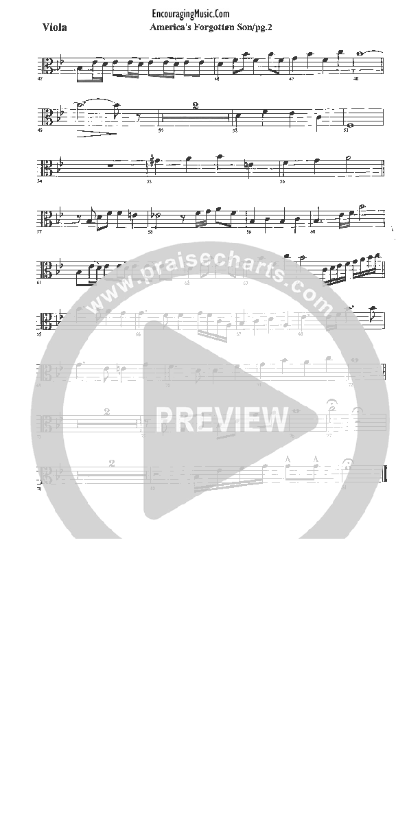 America's Forgotten Son Viola Sheet Music PDF (Rick Muchow) - PraiseCharts