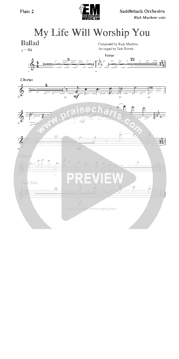My Life Will Worship You Flute 1/2 (Rick Muchow)