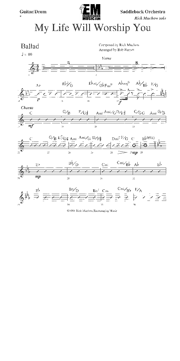 My Life Will Worship You Guitar (Rick Muchow)