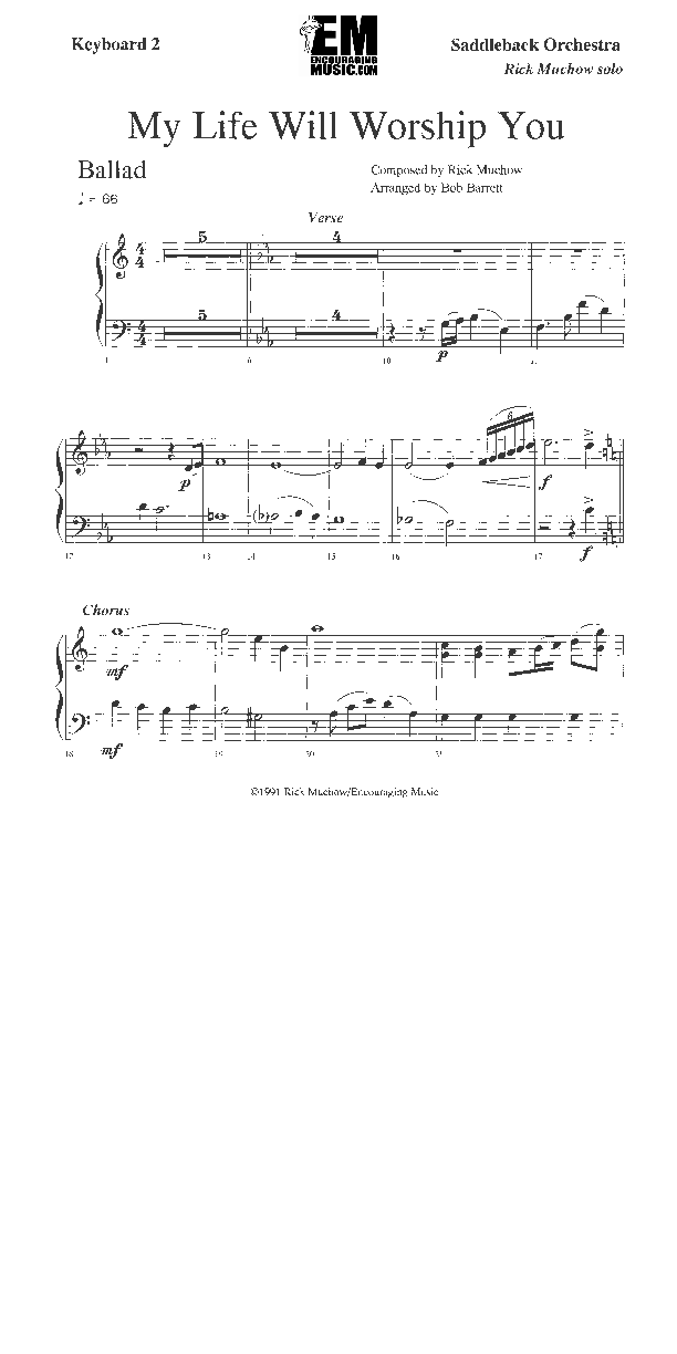 My Life Will Worship You Synth (Rick Muchow)
