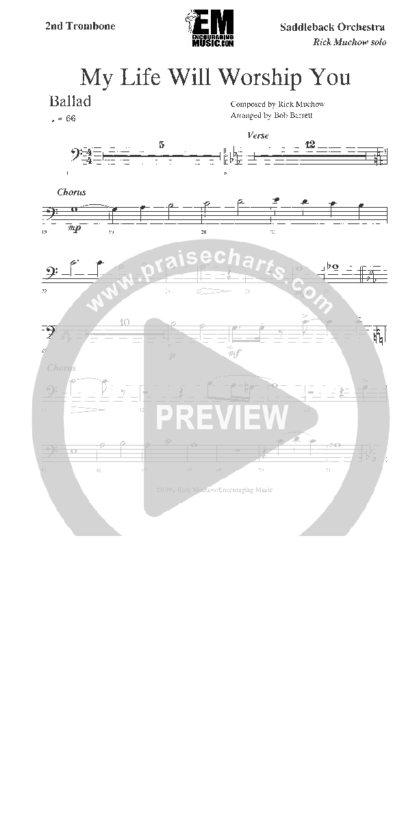 My Life Will Worship You Trombone 2 (Rick Muchow)