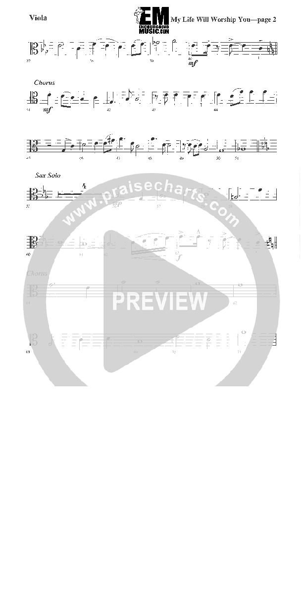 My Life Will Worship You Viola (Rick Muchow)