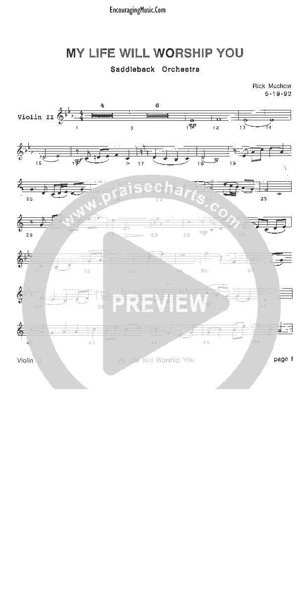 My Life Will Worship You Violins (Rick Muchow)