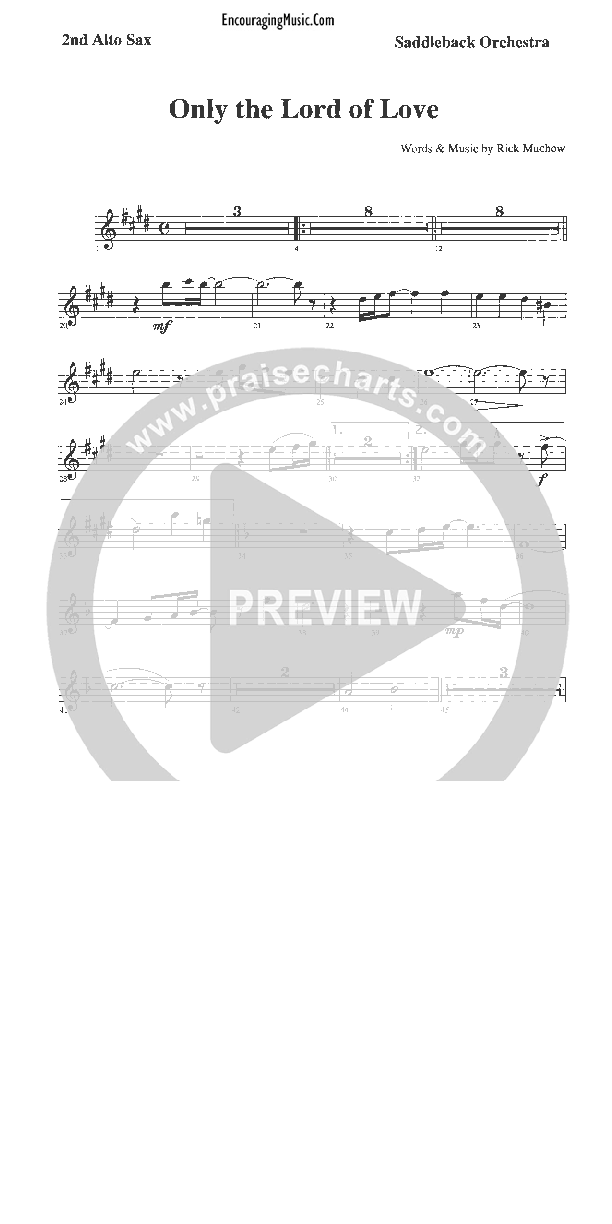 Only The Lord of Love Alto Sax 1/2 (Rick Muchow)