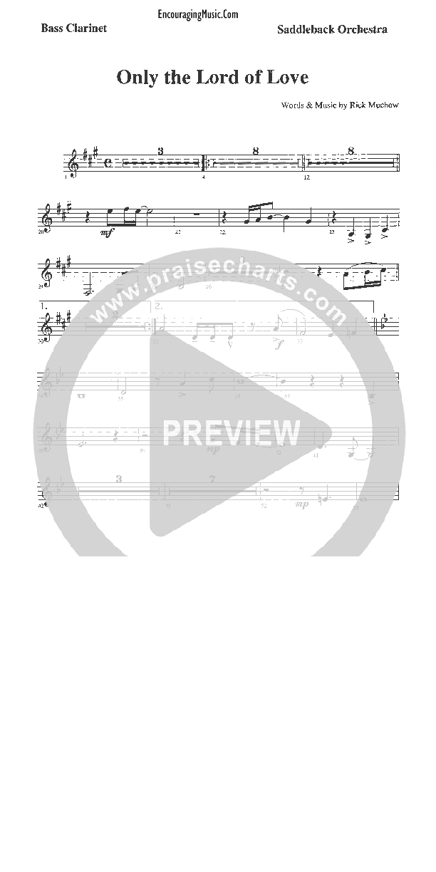Only The Lord of Love Bass Clarinet (Rick Muchow)