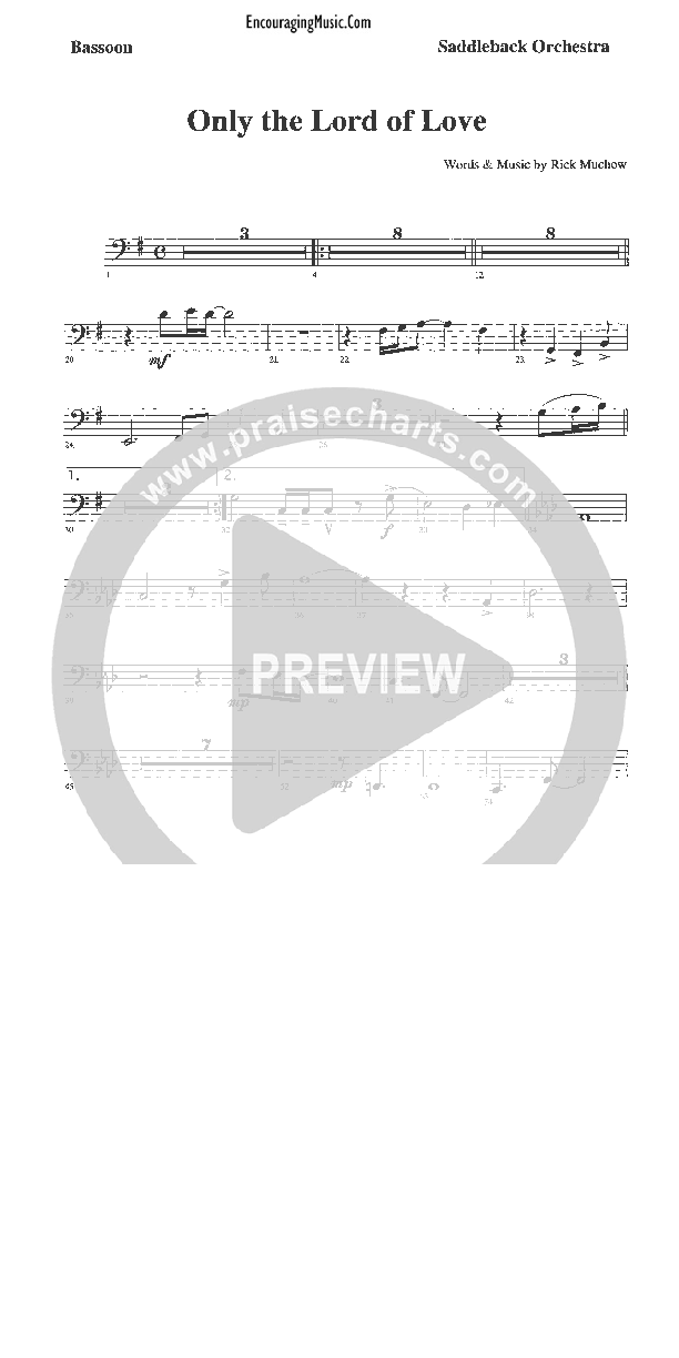 Only The Lord of Love Bassoon (Rick Muchow)