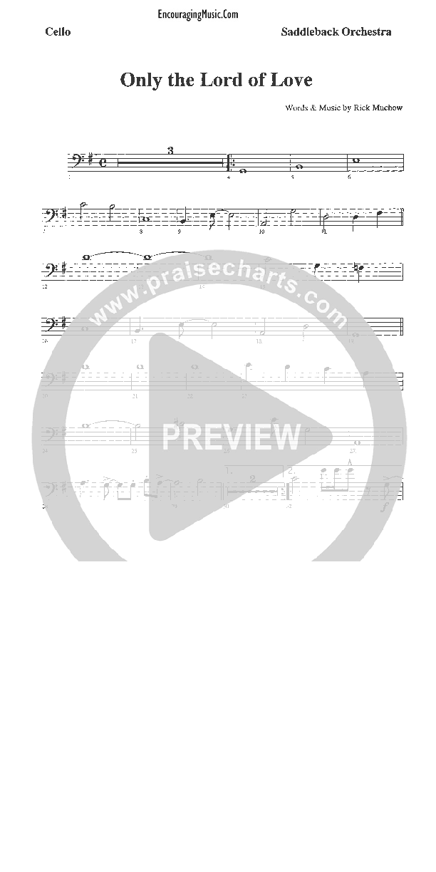 Only The Lord of Love Cello (Rick Muchow)