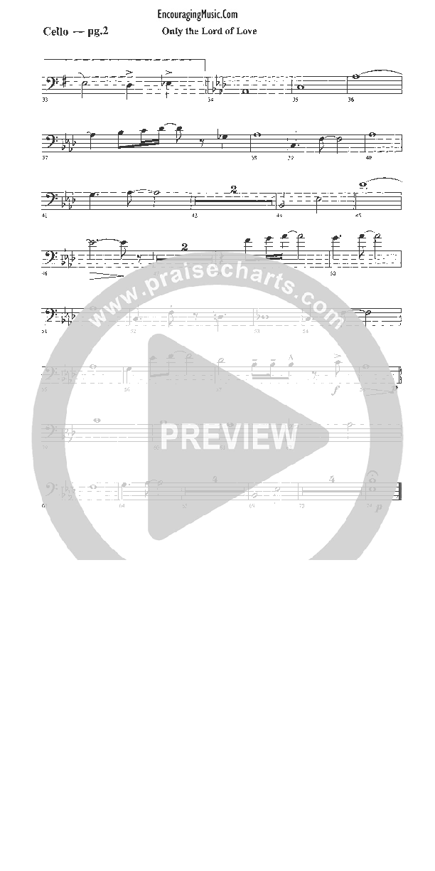 Only The Lord of Love Cello (Rick Muchow)