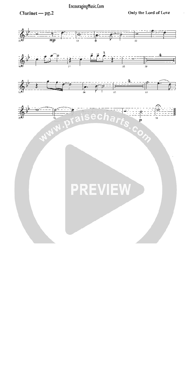 Only The Lord of Love Clarinet (Rick Muchow)