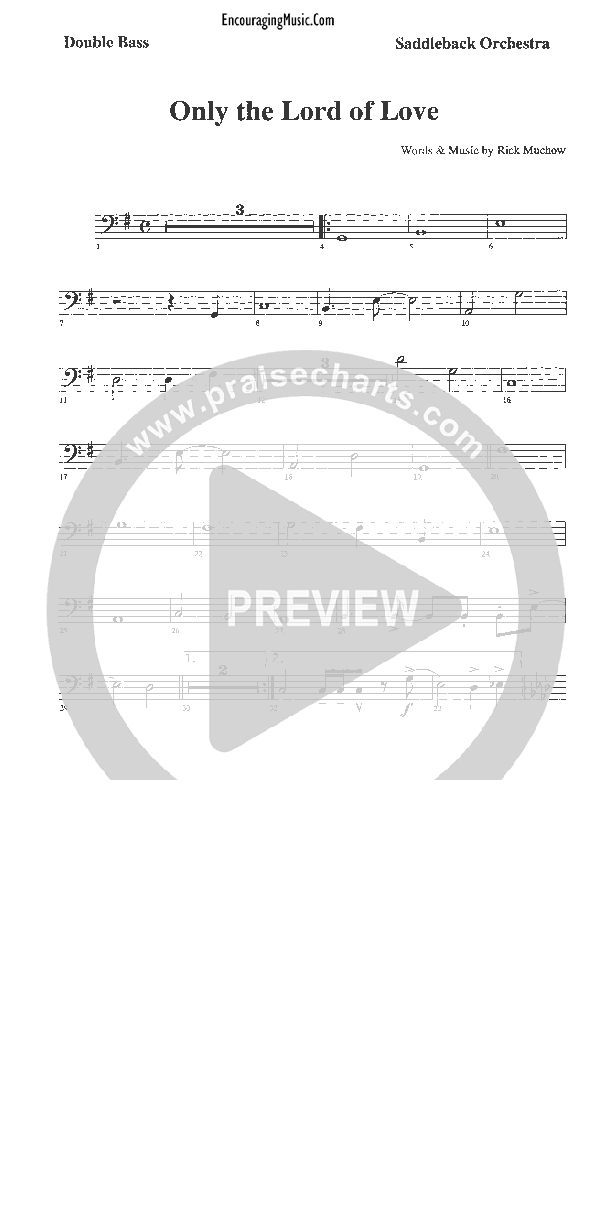 Only The Lord of Love Double Bass (Rick Muchow)