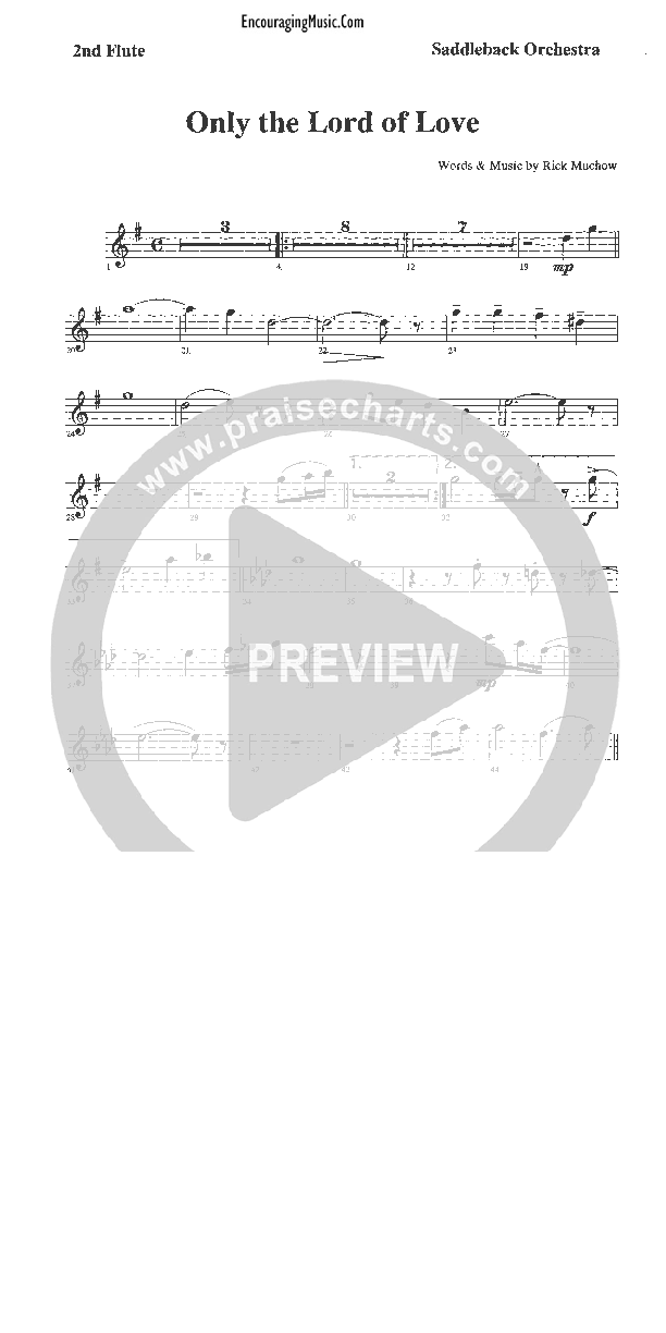 Only The Lord of Love Flute 1/2 (Rick Muchow)