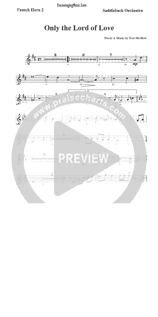 Only The Lord of Love French Horn 2 (Rick Muchow)