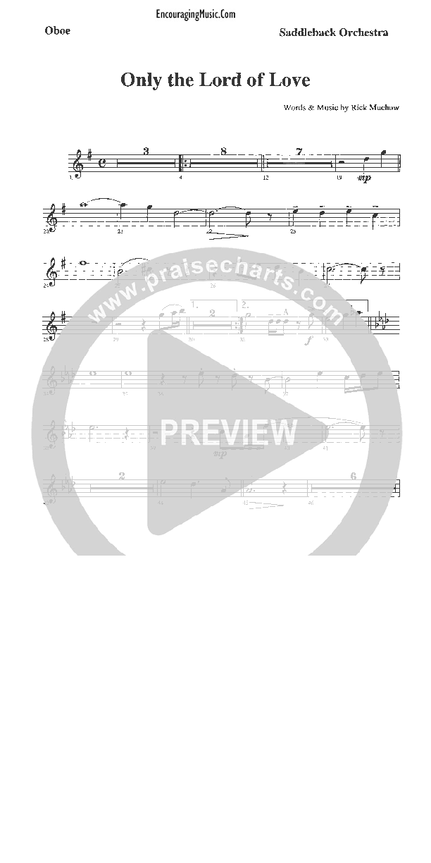 Only The Lord of Love Oboe (Rick Muchow)