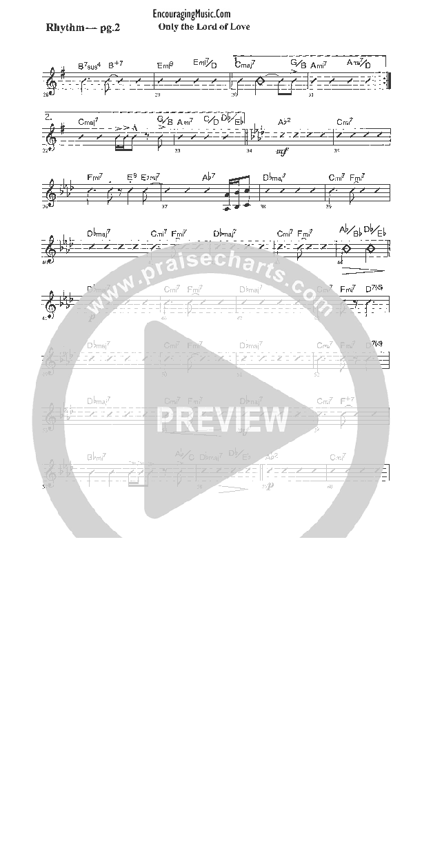 Only The Lord of Love Rhythm Chart (Rick Muchow)