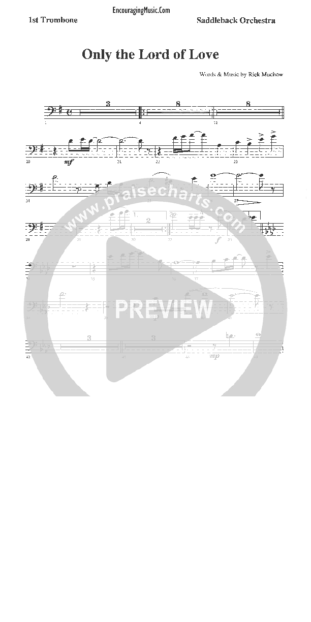 Only The Lord of Love Trombone 1 (Rick Muchow)