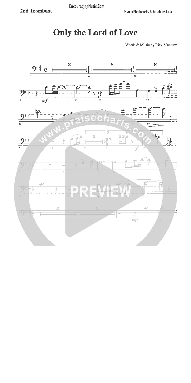 Only The Lord of Love Trombone 2 (Rick Muchow)