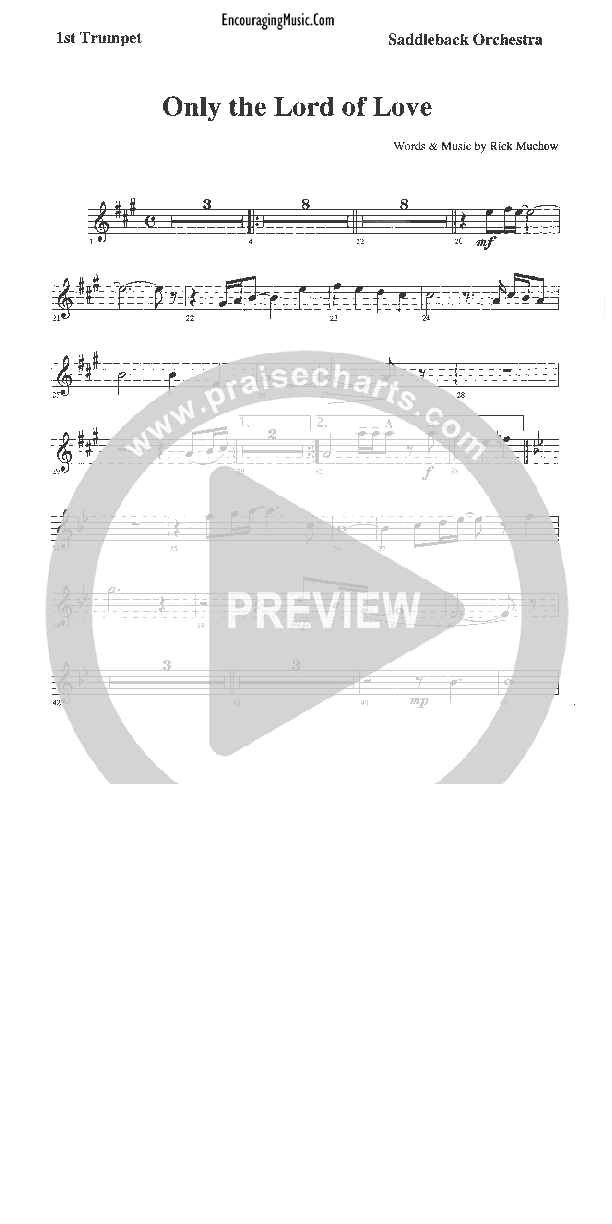 Only The Lord of Love Trumpet 1 (Rick Muchow)